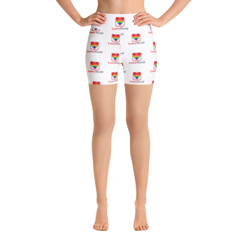 LuveyWorld all over Yoga Shorts