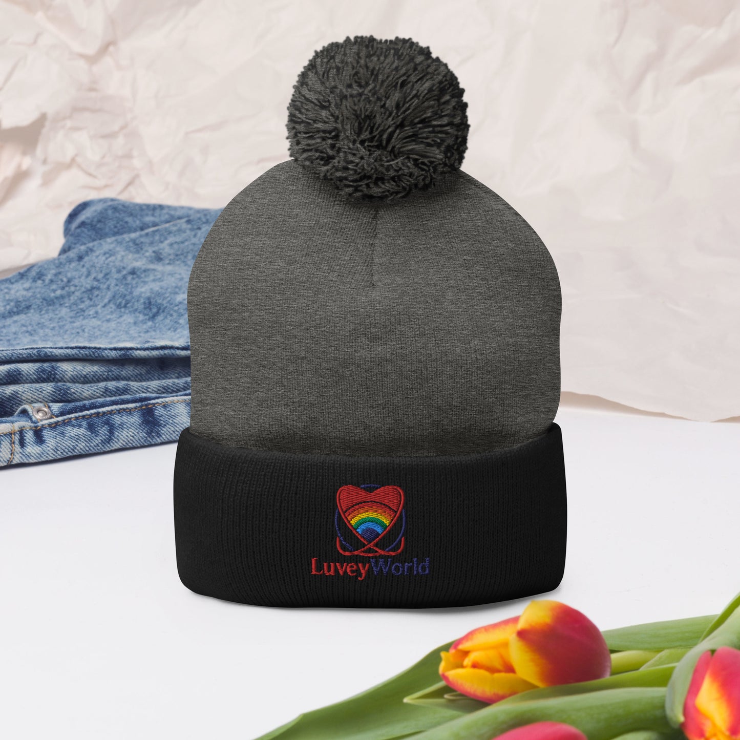 LuveyWorld Pom-Pom Beanie