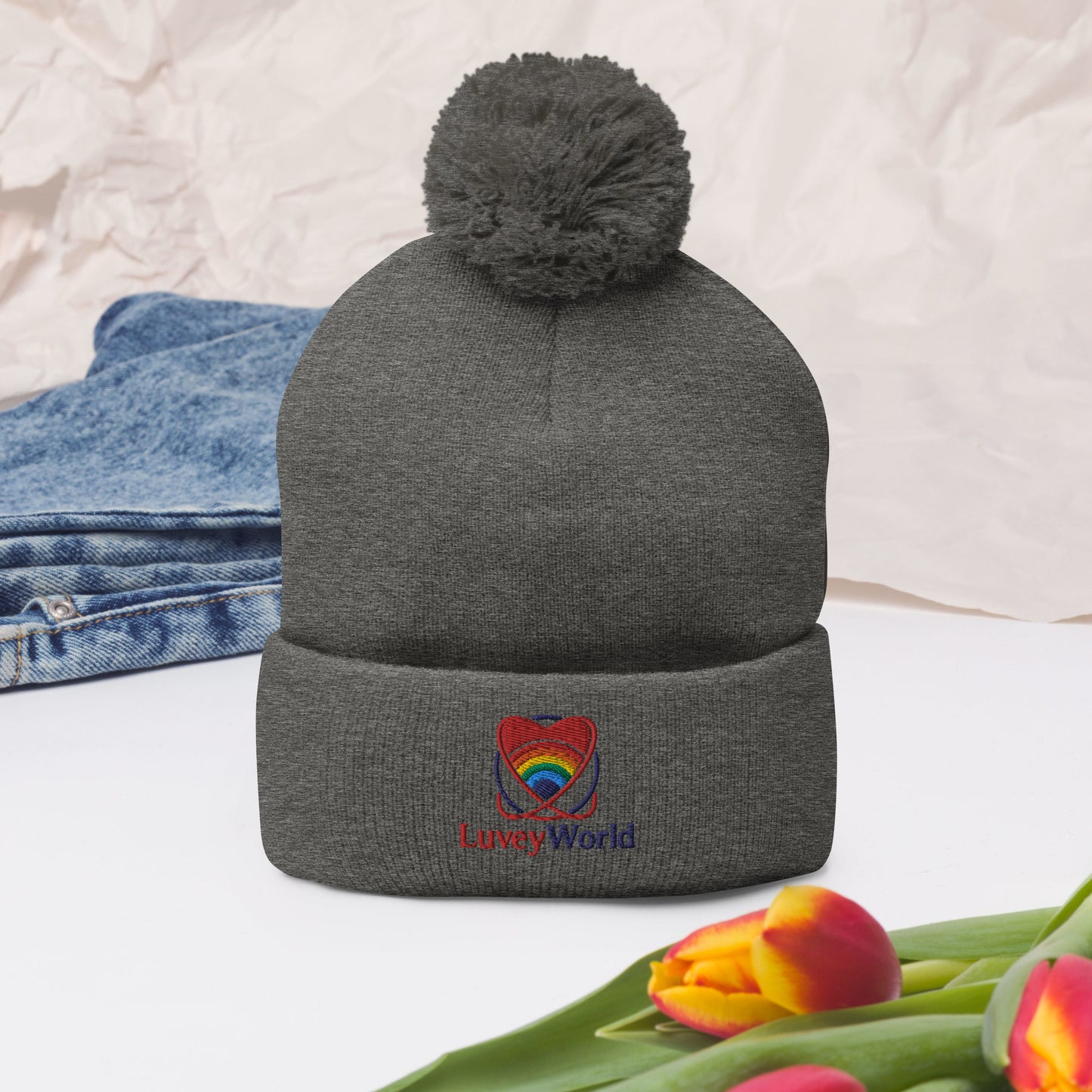 LuveyWorld Pom-Pom Beanie