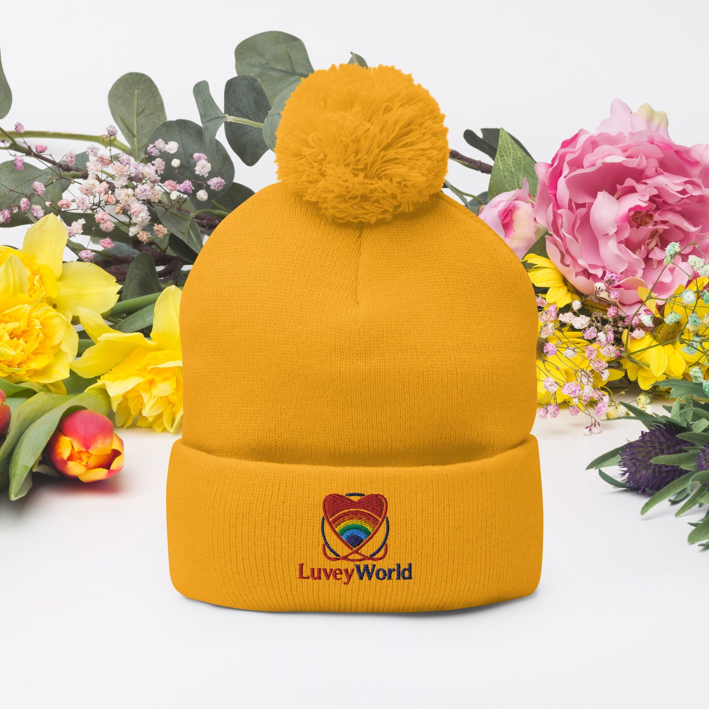 LuveyWorld Pom-Pom Beanie