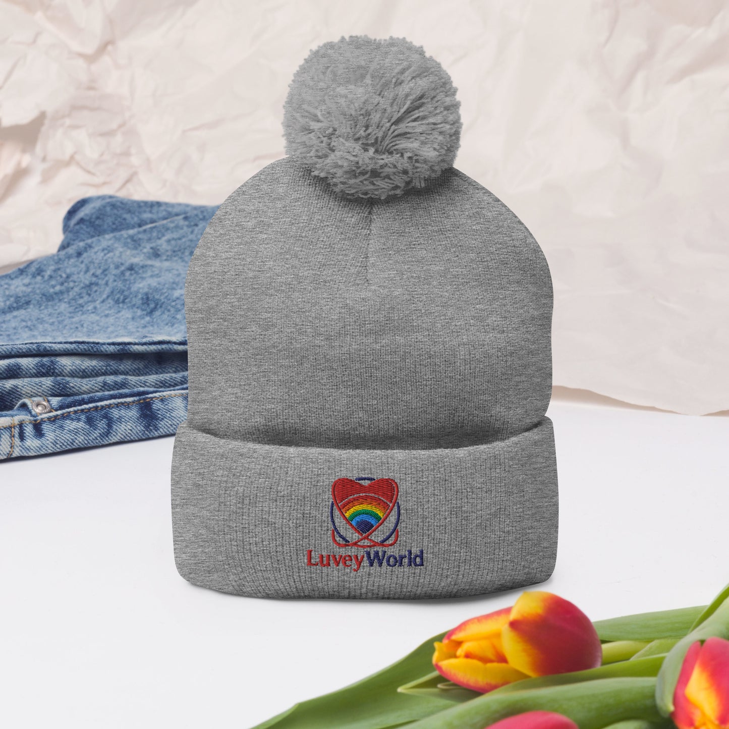 LuveyWorld Pom-Pom Beanie