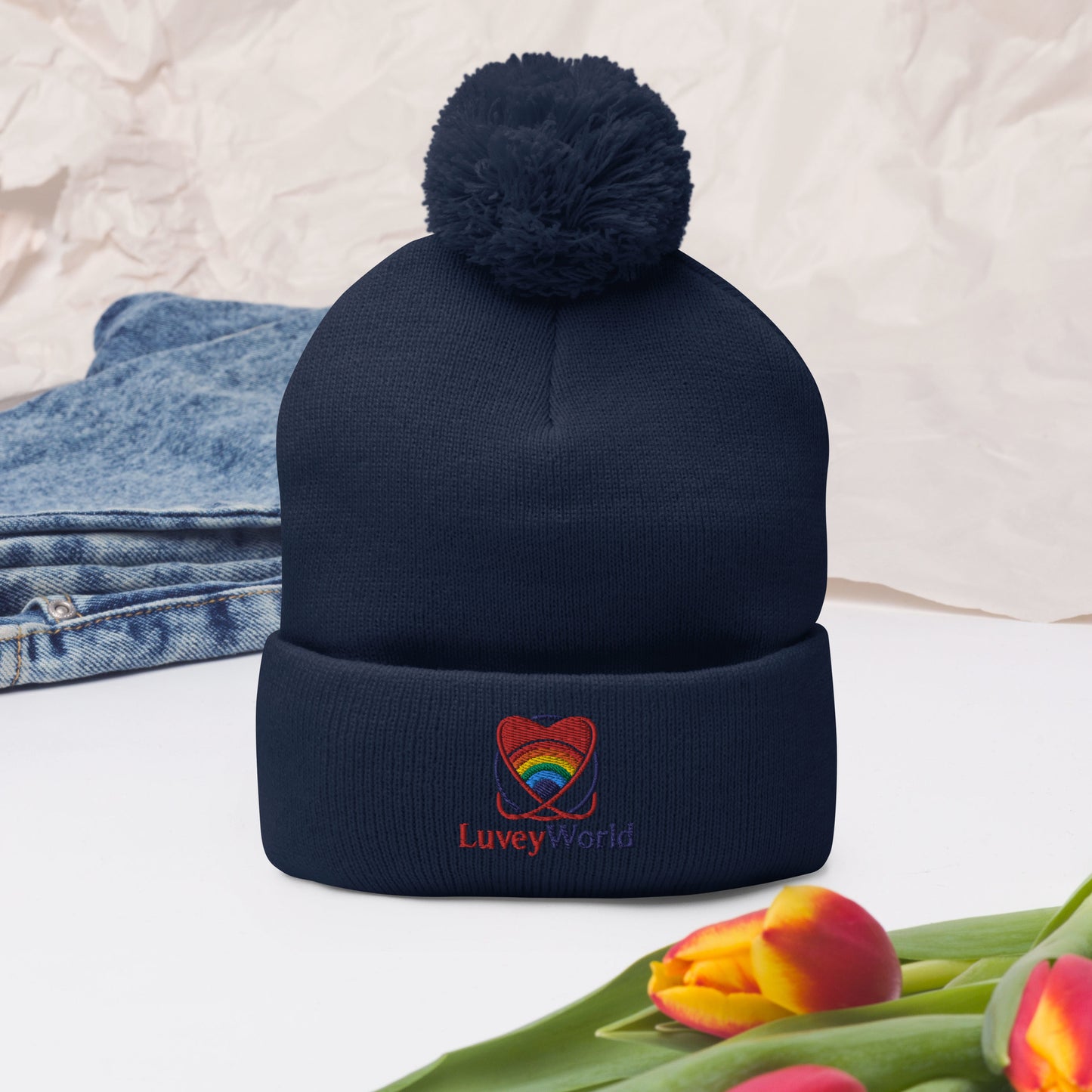 LuveyWorld Pom-Pom Beanie