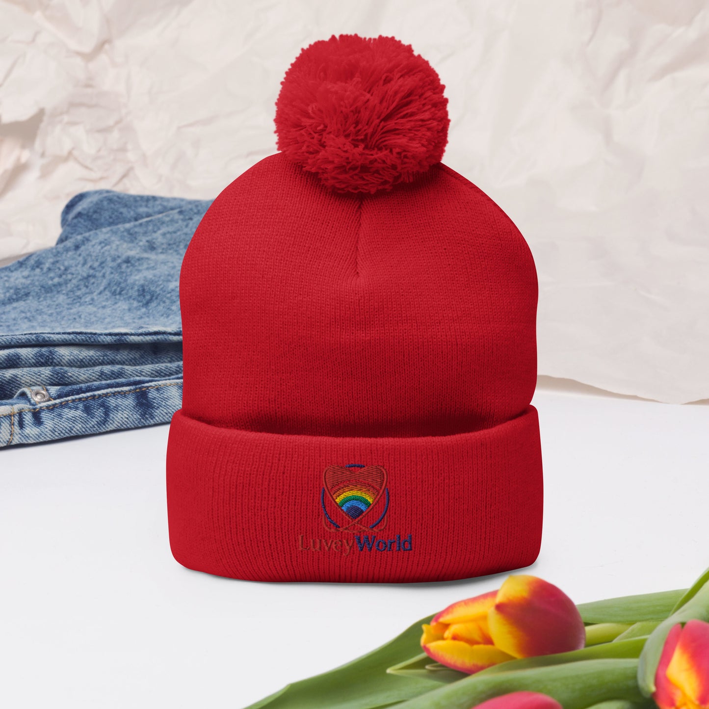LuveyWorld Pom-Pom Beanie