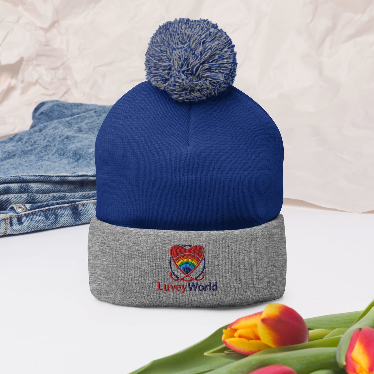 LuveyWorld Pom-Pom Beanie